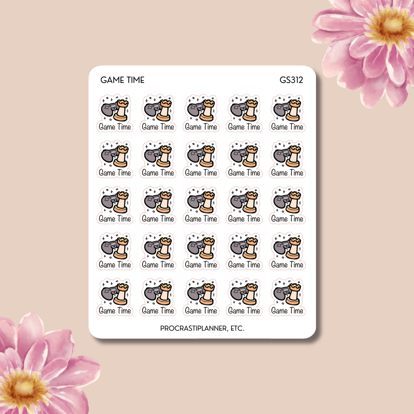 Game Time Planner Stickers
