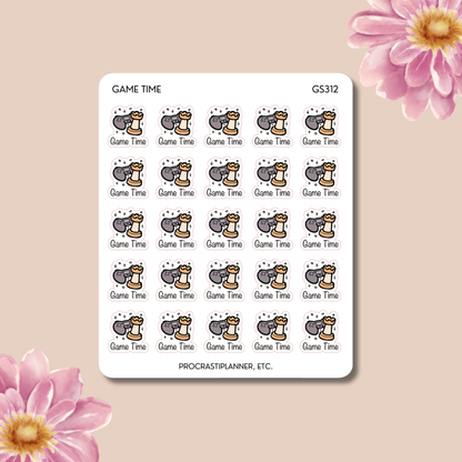 Game Time Planner Stickers