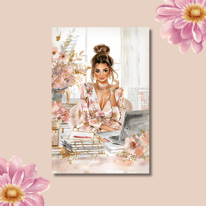 Glam Girl 2 | 4x6 Colorful Kindle Case Inserts | Photo Paper or Laminated