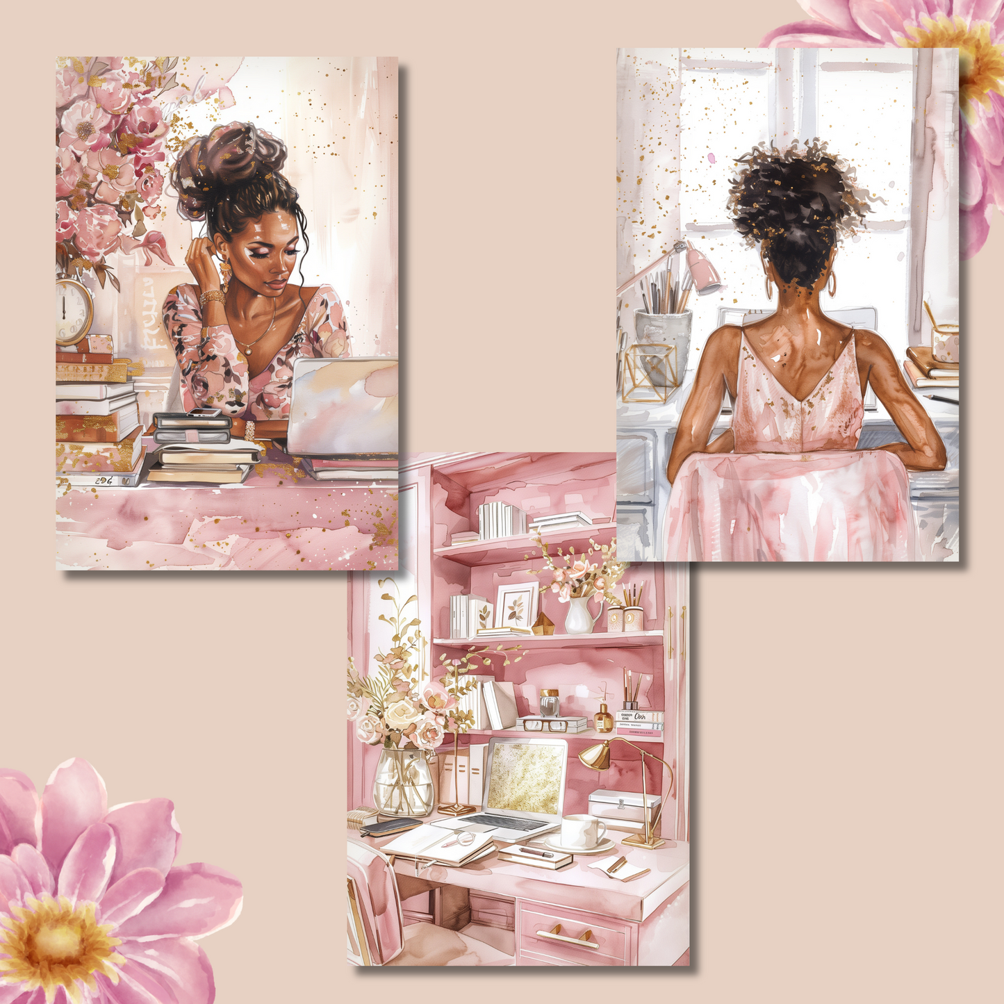 Glam Girl 1 | 4x6 Colorful Kindle Case Inserts | Photo Paper or Laminated