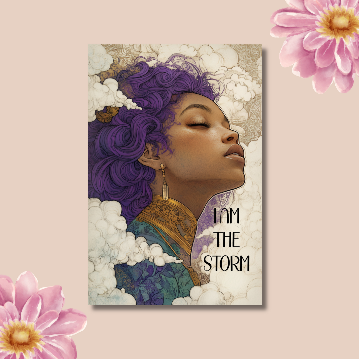 "I Am the Storm" | 4x6 Colorful Kindle Case Inserts | Photo Paper or Laminated