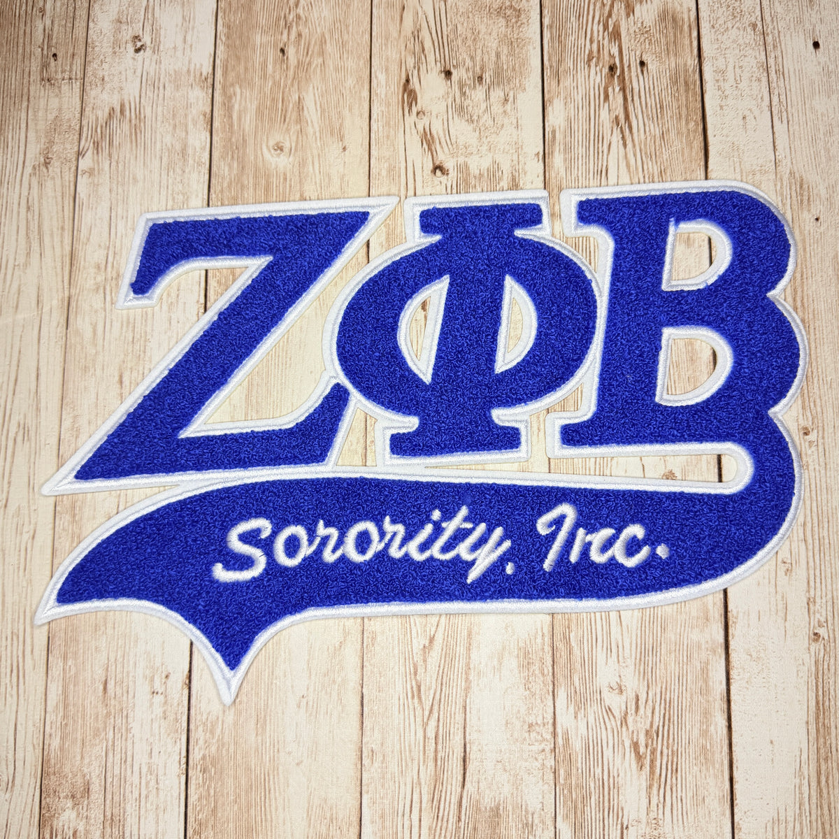 Zeta Phi Beta Sorority, Inc Chenille Banner Iron On Patch - Large