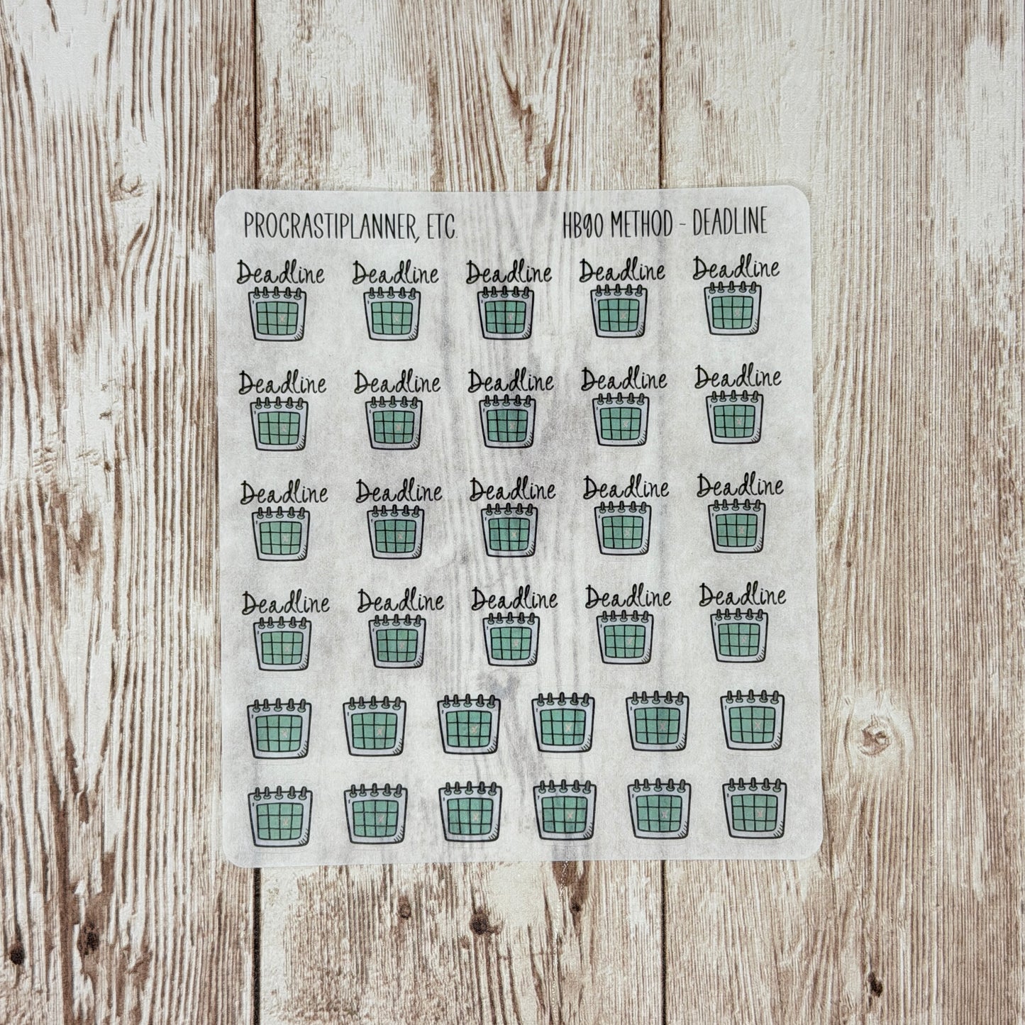 Special Edition HB90 Method Washi Planner Stickers - Final Sale