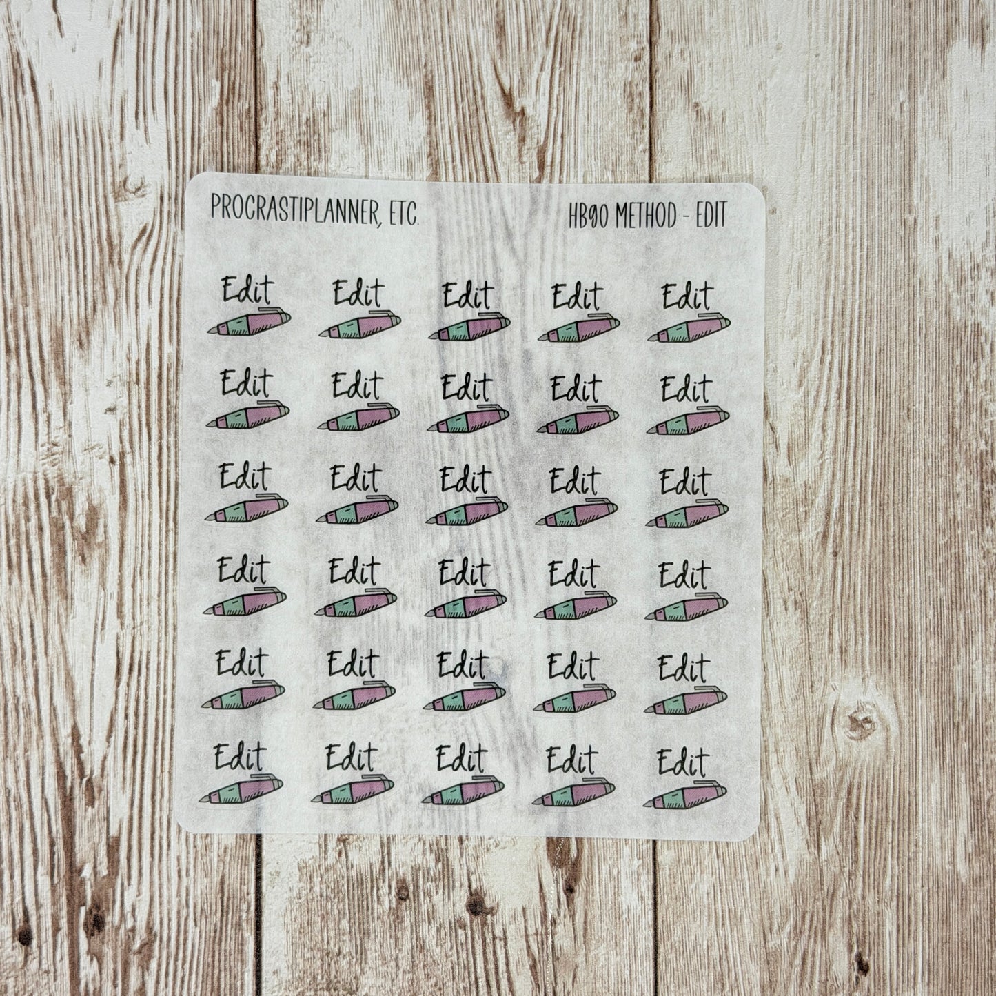 Special Edition HB90 Method Washi Planner Stickers - Final Sale