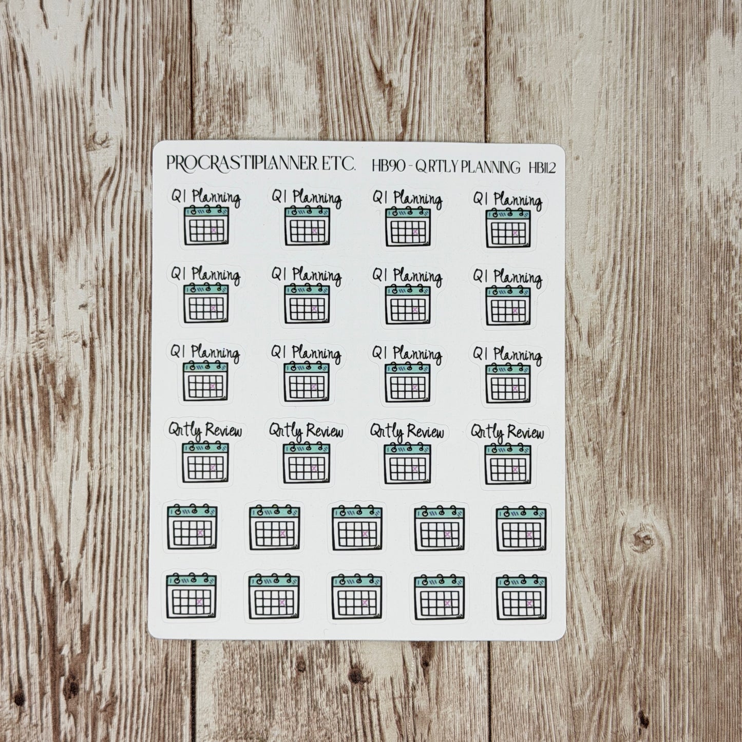 HB90 Planner Sticker Misprints