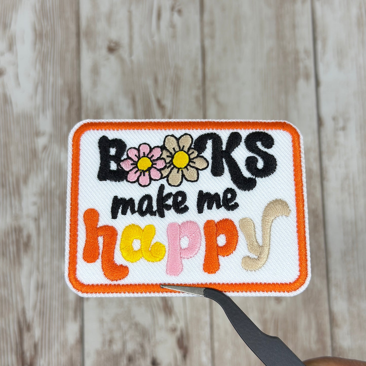 Books Make Me Happy Iron-on Patch
