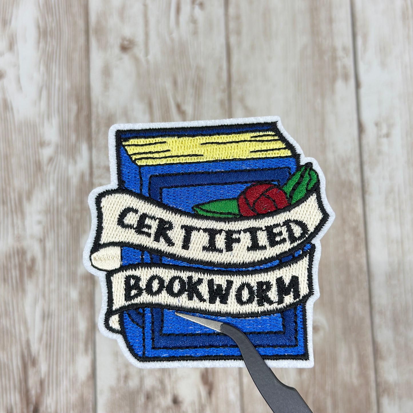 Certified Bookworm Iron-on Patch