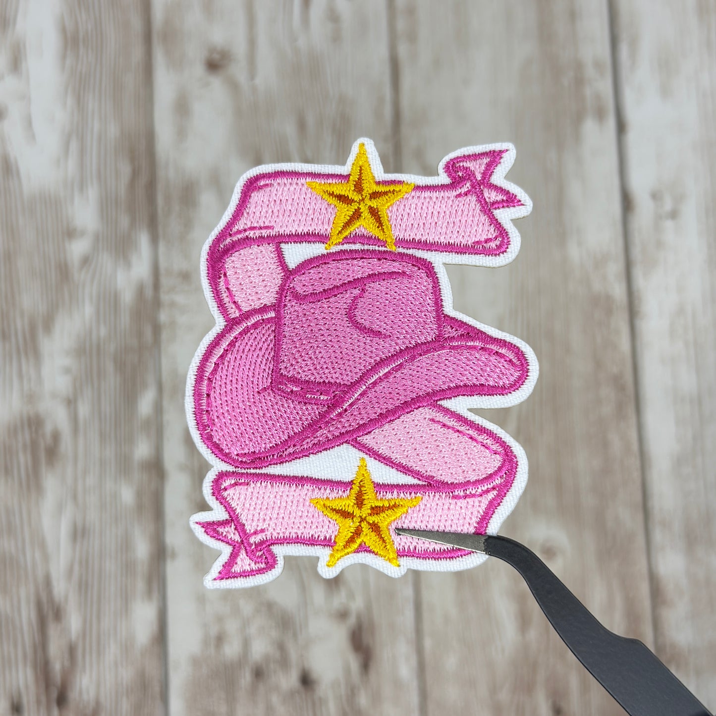 Pink Cowboy Hat Iron-on Patch