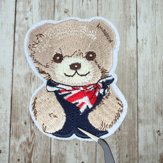 Furry Teddy Bear Iron-on Patch