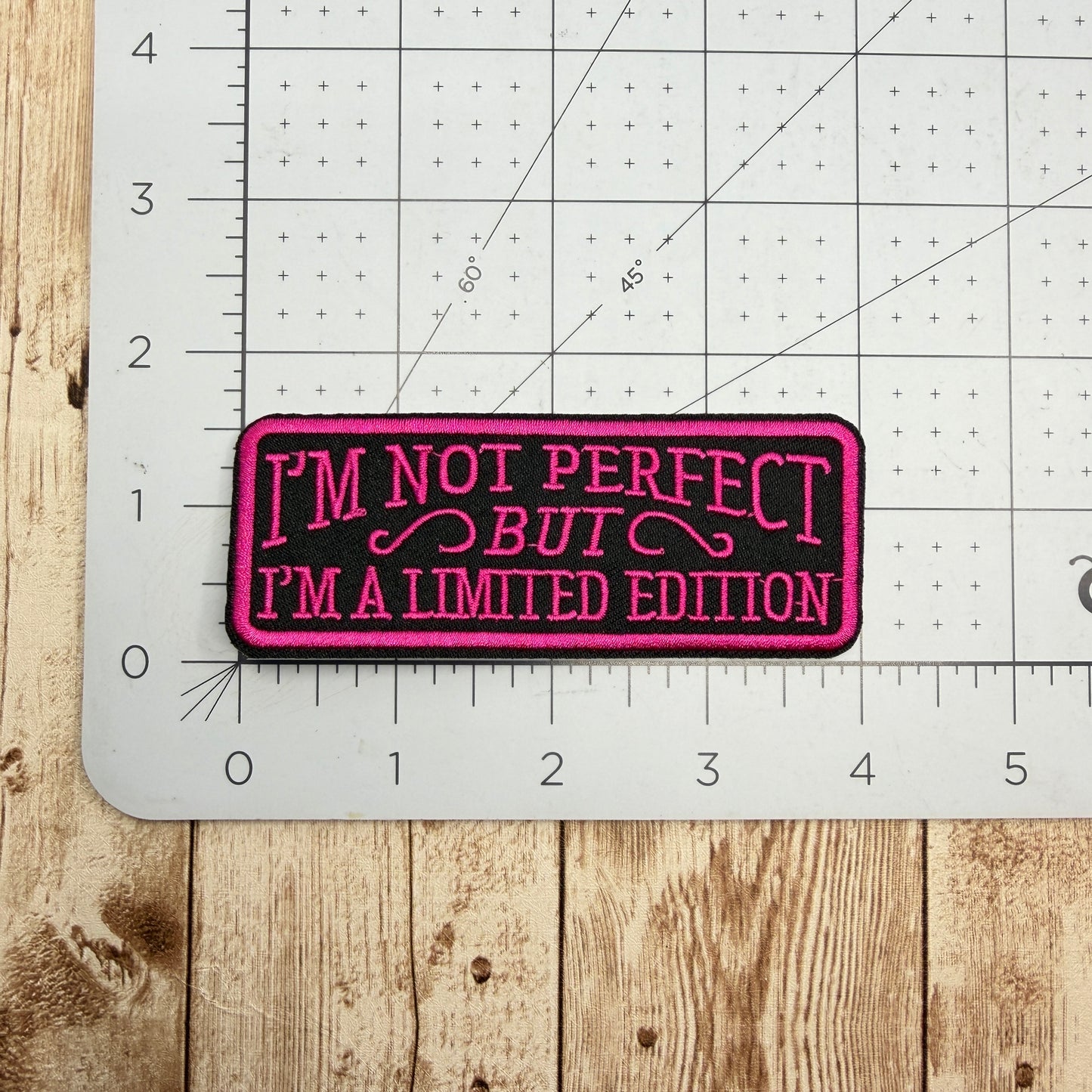 Hot Pink I'm Not Perect Iron-on Patch