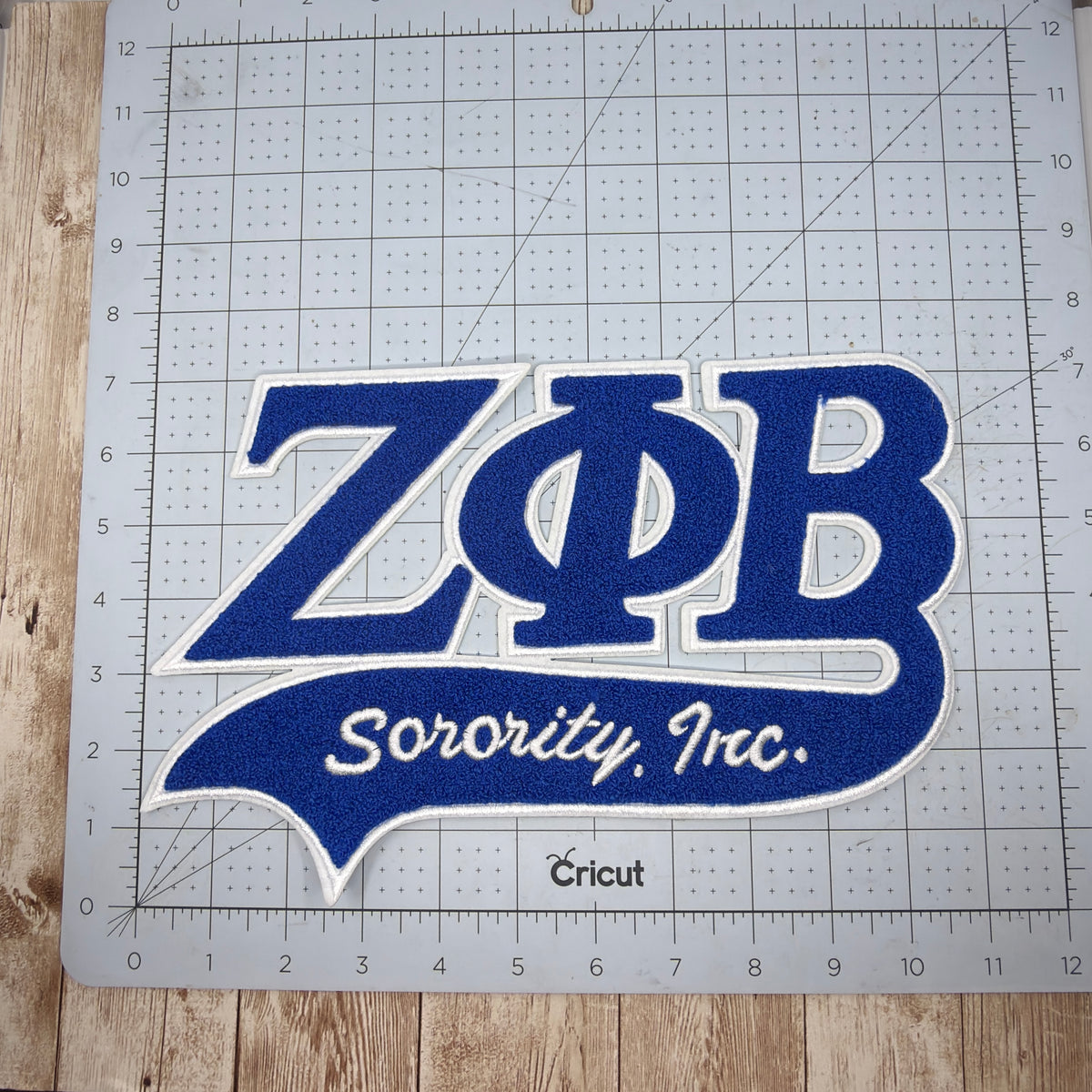 Zeta Phi Beta Sorority, Inc Chenille Banner Iron On Patch - Large