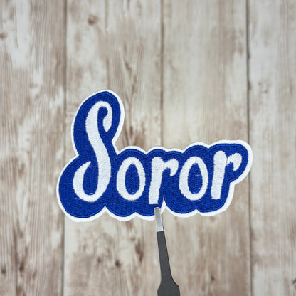 Soror Iron On Patch