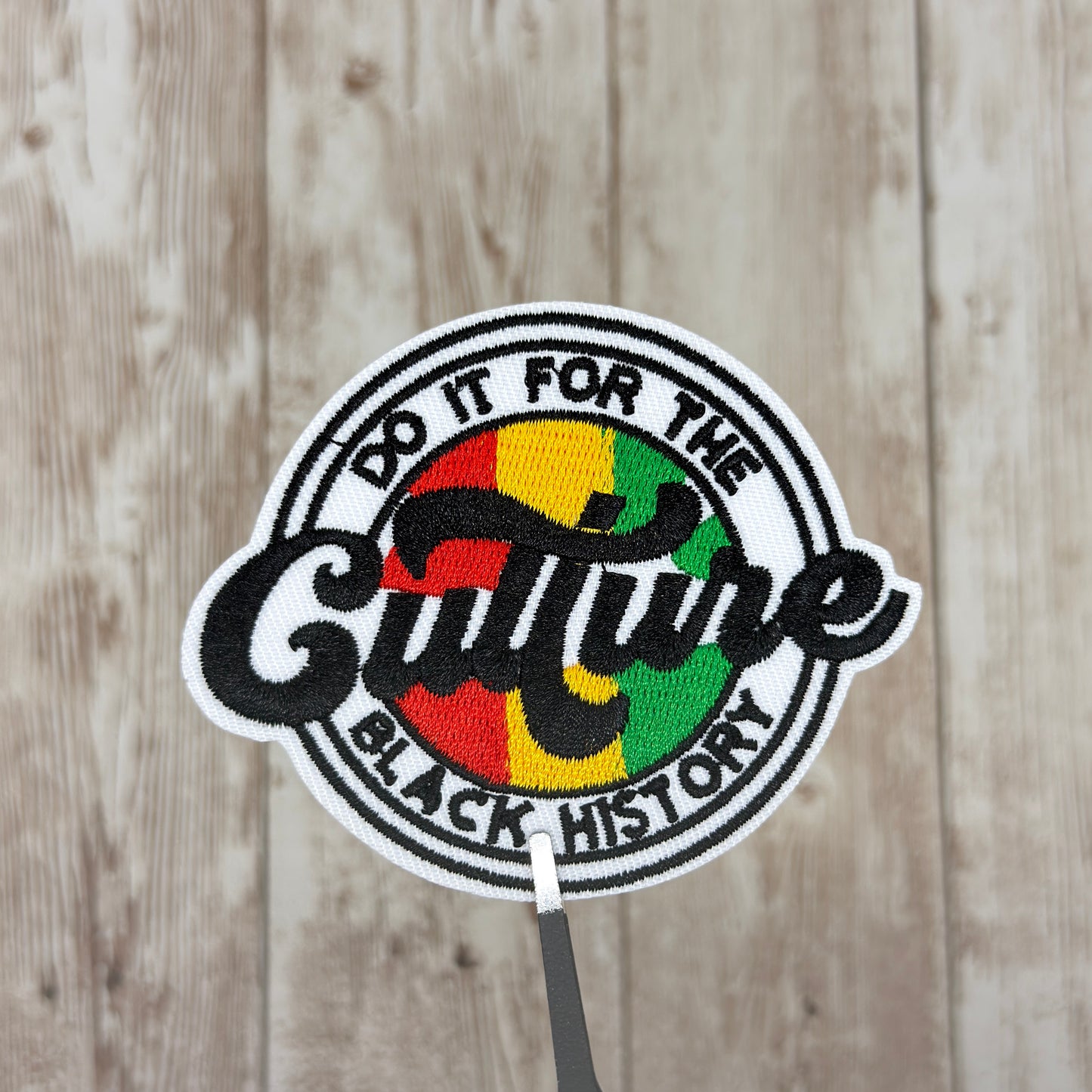 Do It For The Culture Circle Iron On Patch