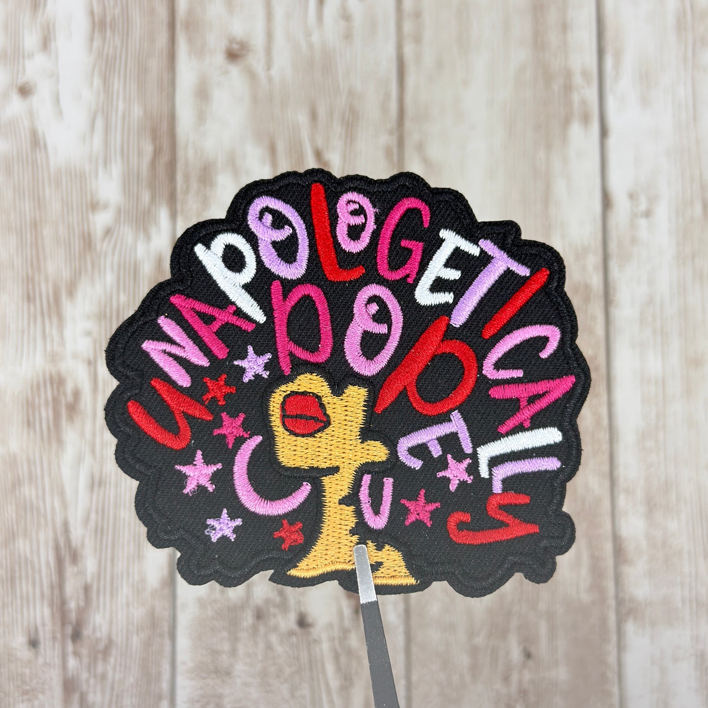 Unapologetically Dope - Pink Iron On Patch