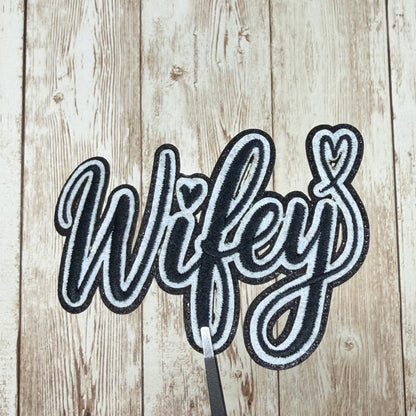 Wifey Iron On Patch - Two Colors