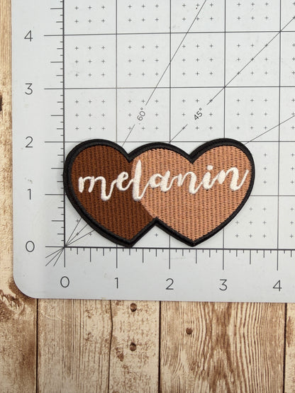 Melanin Hearts Iron On Patch