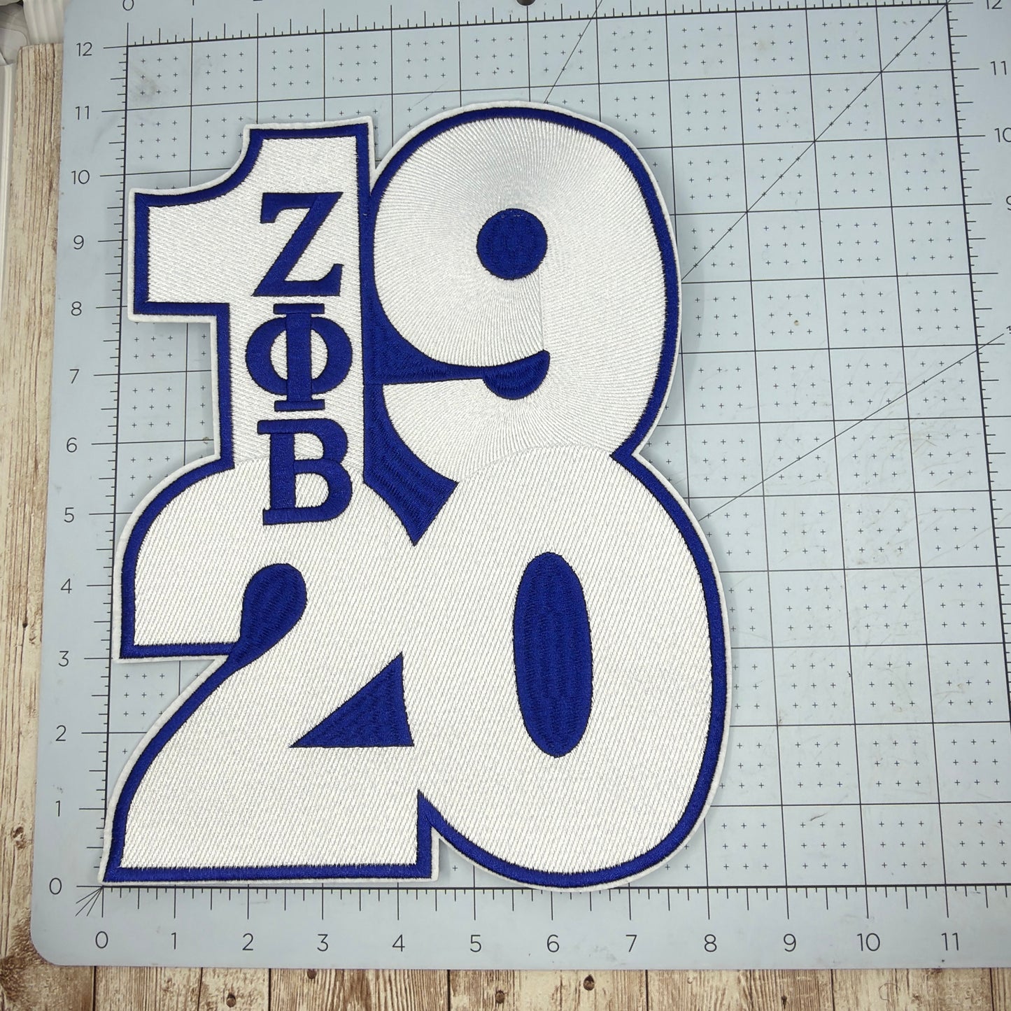 1920 Zeta Phi Beta Block Numbers Iron On Patch - Two Sizes