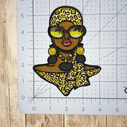 Black Woman Leopard Print Headwrap