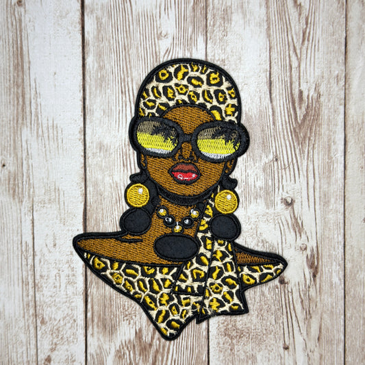 Black Woman Leopard Print Headwrap