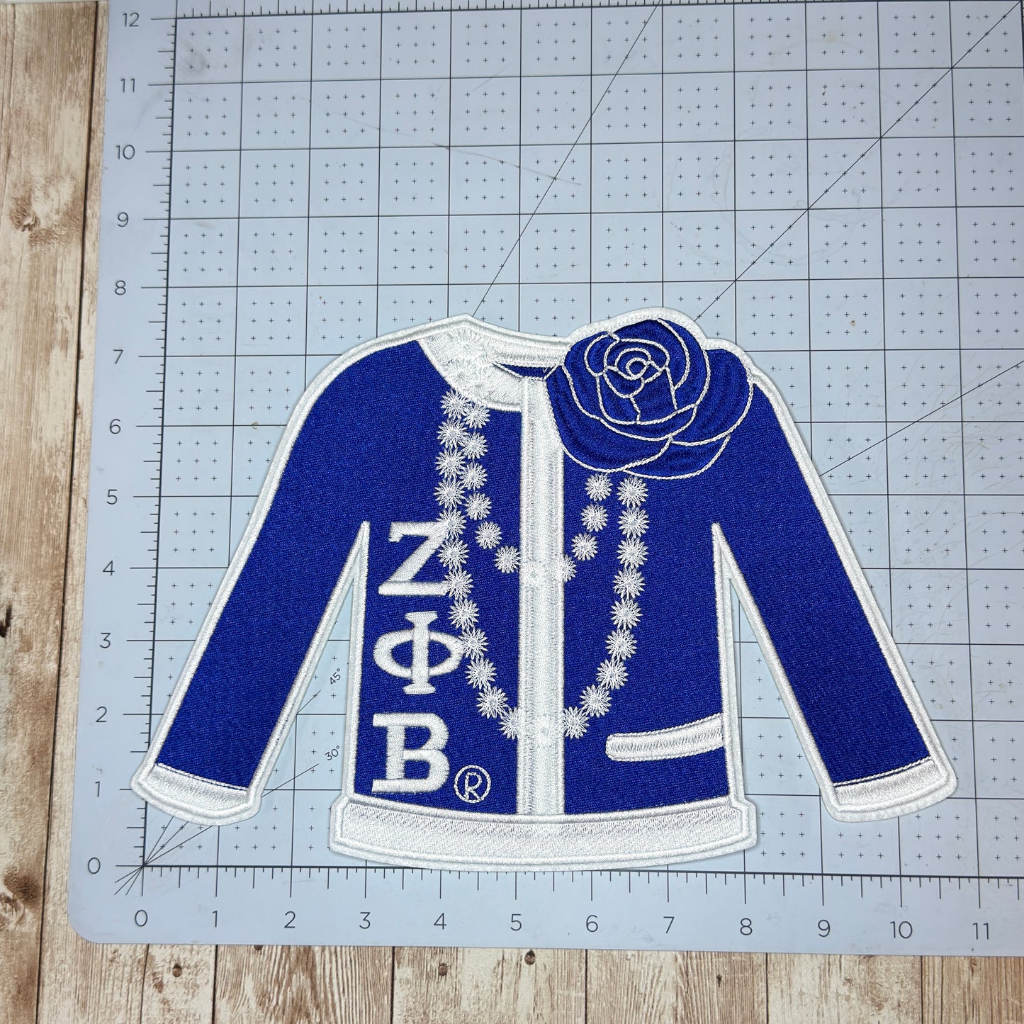 Zeta Phi Beta Sweater and Pearls Iron On Patch