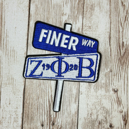 Finer Way Street Sign Iron On Patch