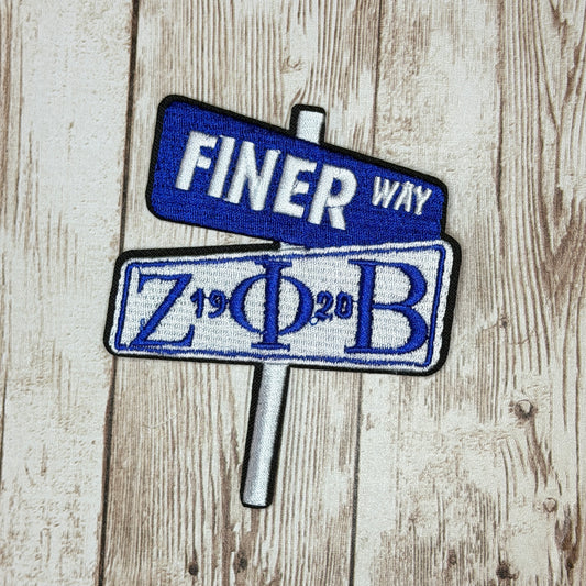 Finer Way Street Sign Iron On Patch