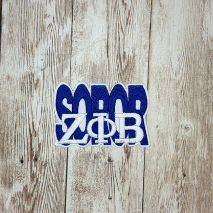 Zeta Soror Iron On Patch - Two Styles