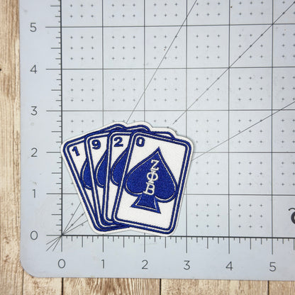 1920 Deck of Spades Iron On Patch Two Sizes