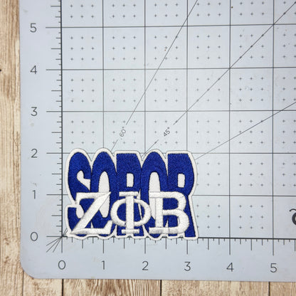 Zeta Soror Iron On Patch - Two Styles
