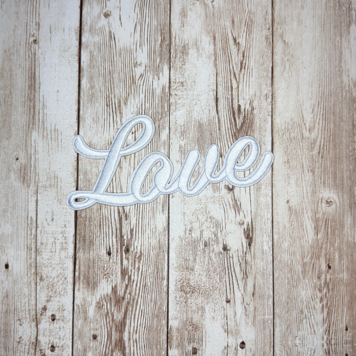 LOVE - Script Iron On Patch - Multiple Colors