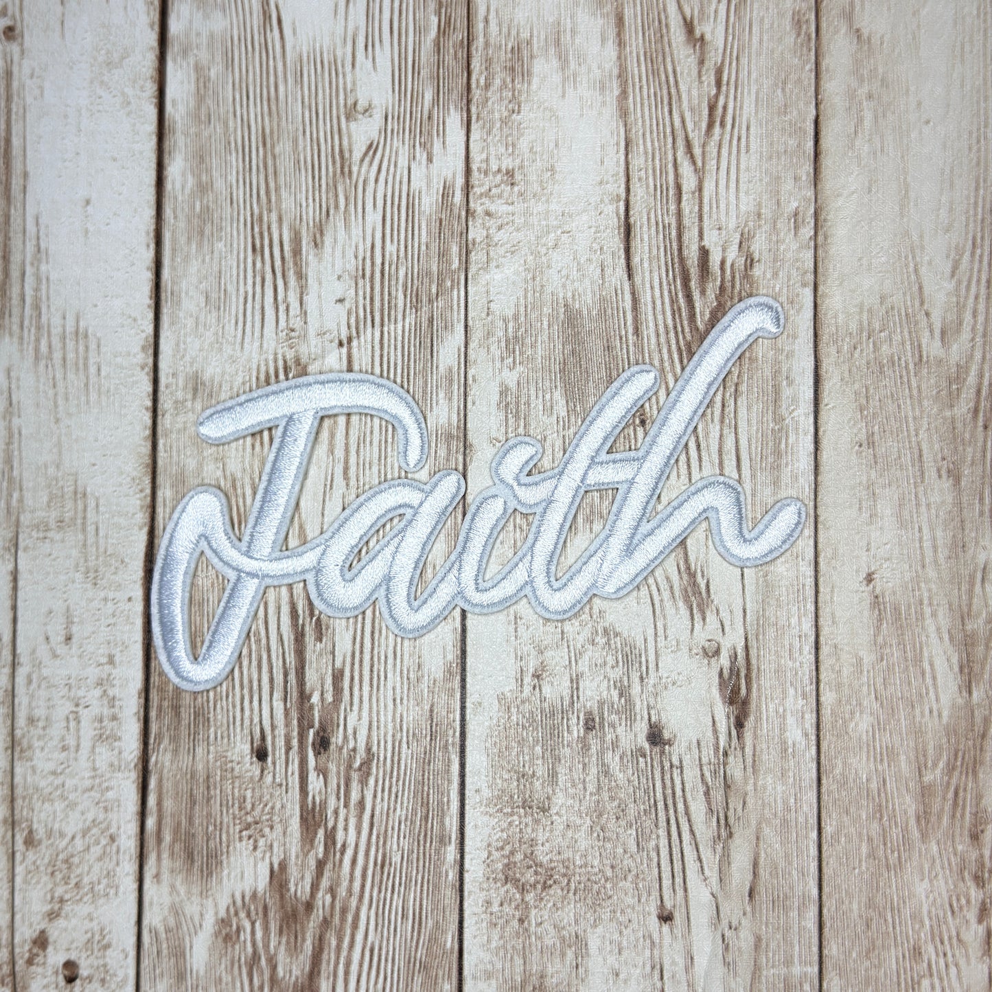 FAITH - Script Iron On Patch - Multiple Colors