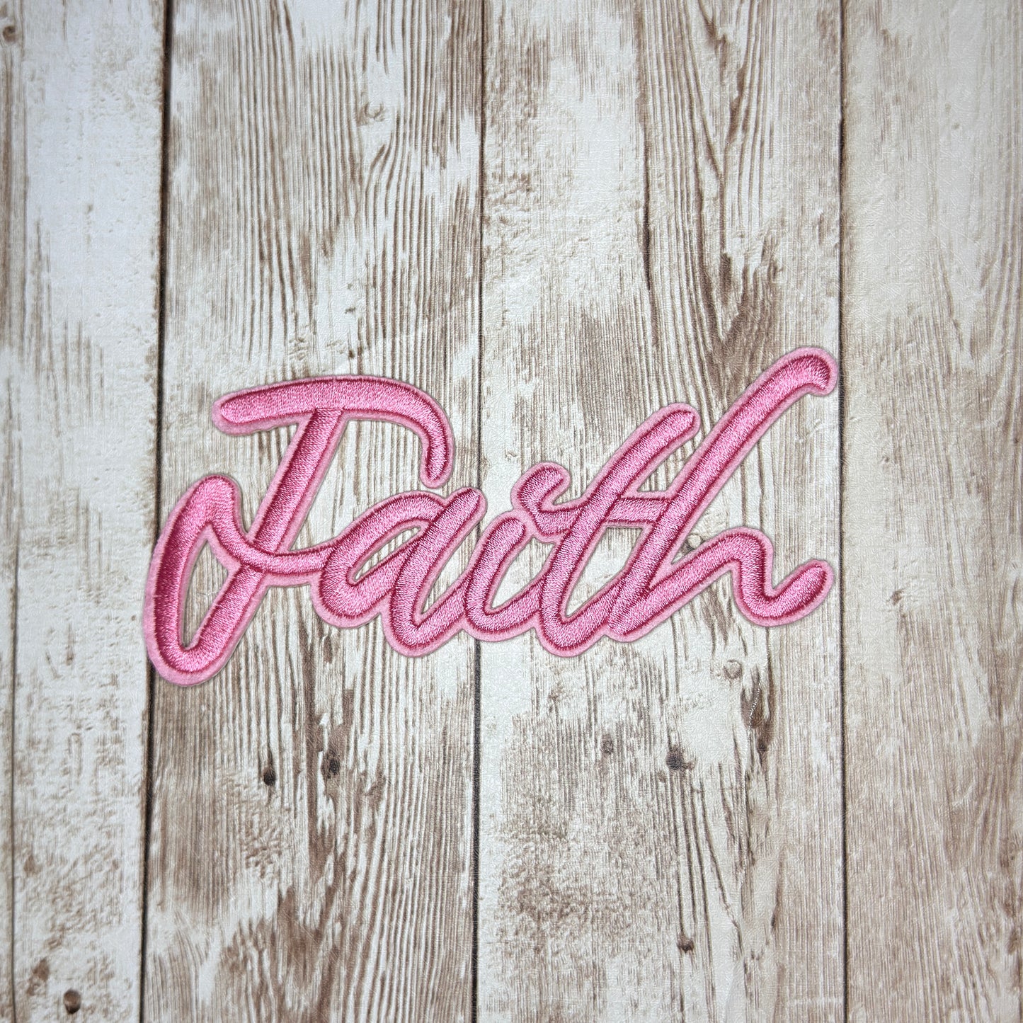 FAITH - Script Iron On Patch - Multiple Colors