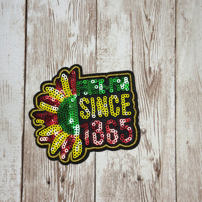 Sequins Juneteenth Celebration Iron on Patch Multiple Styles
