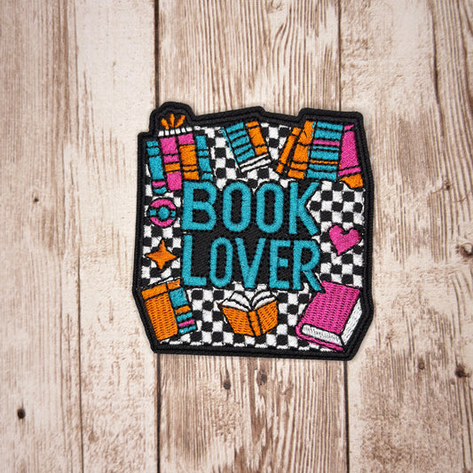 Book Lover Bookstack Iron-on Patch