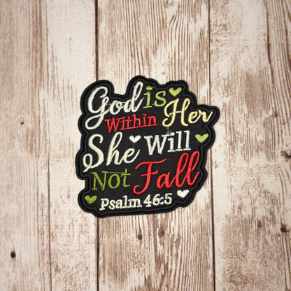 God Is Within Iron-on Patch