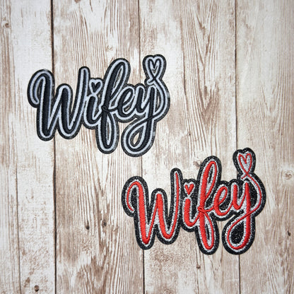 Wifey Iron On Patch - Two Colors
