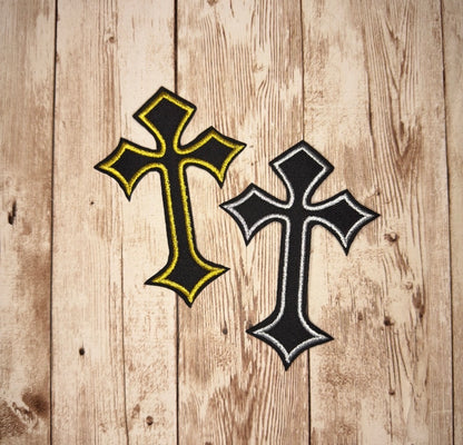 Cross Iron-on Patch - Two Colors