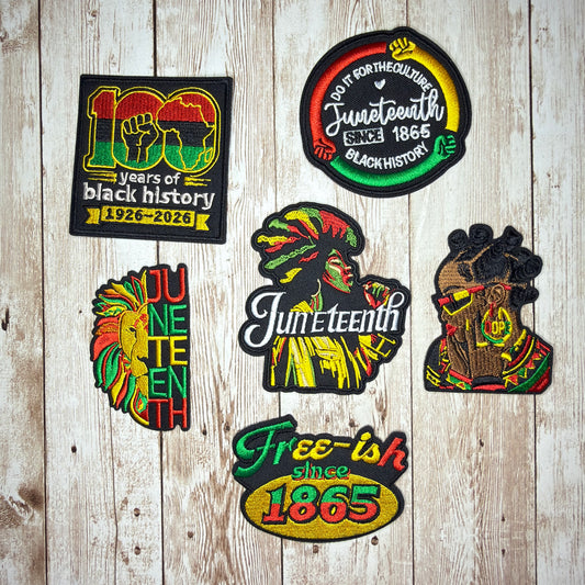 Juneteenth Celebration Iron on Patch Multiple Styles