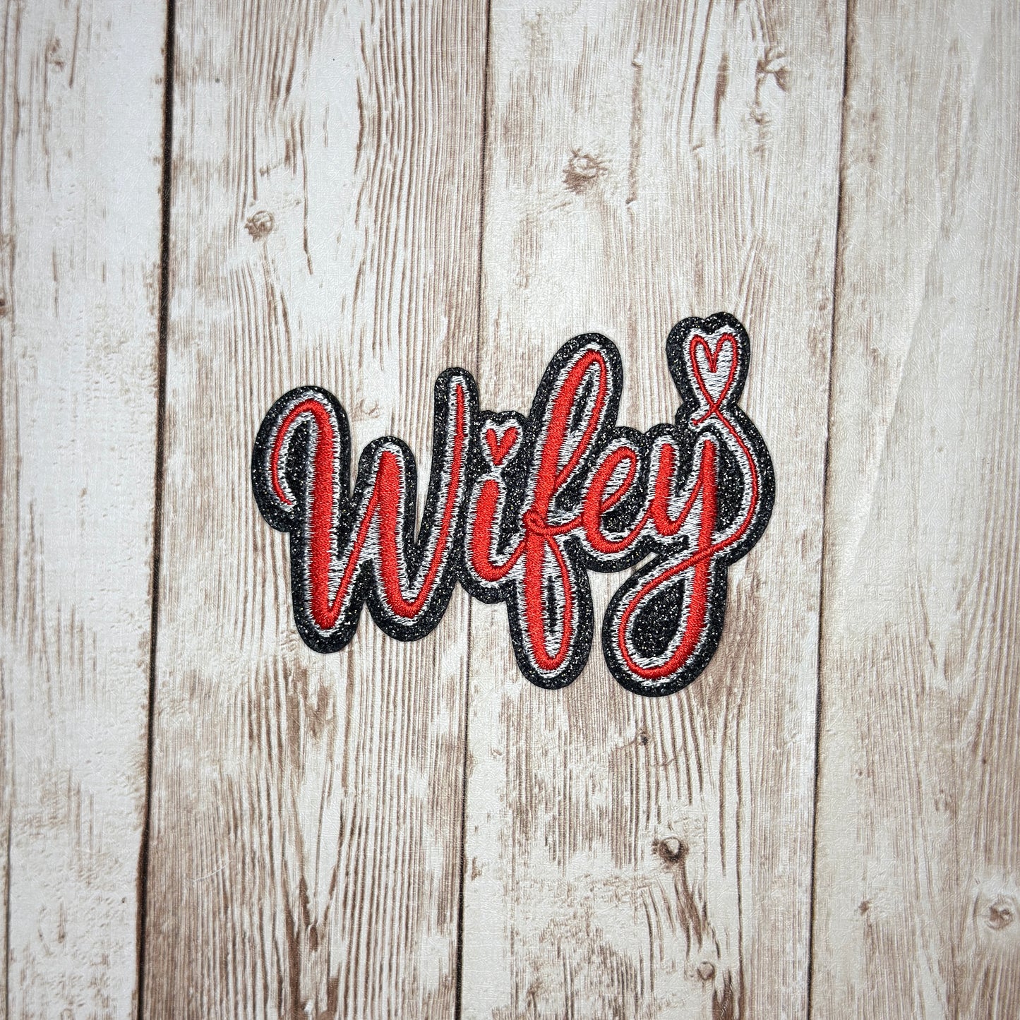 Wifey Iron On Patch - Two Colors