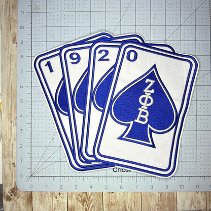 1920 Deck of Spades Iron On Patch Two Sizes