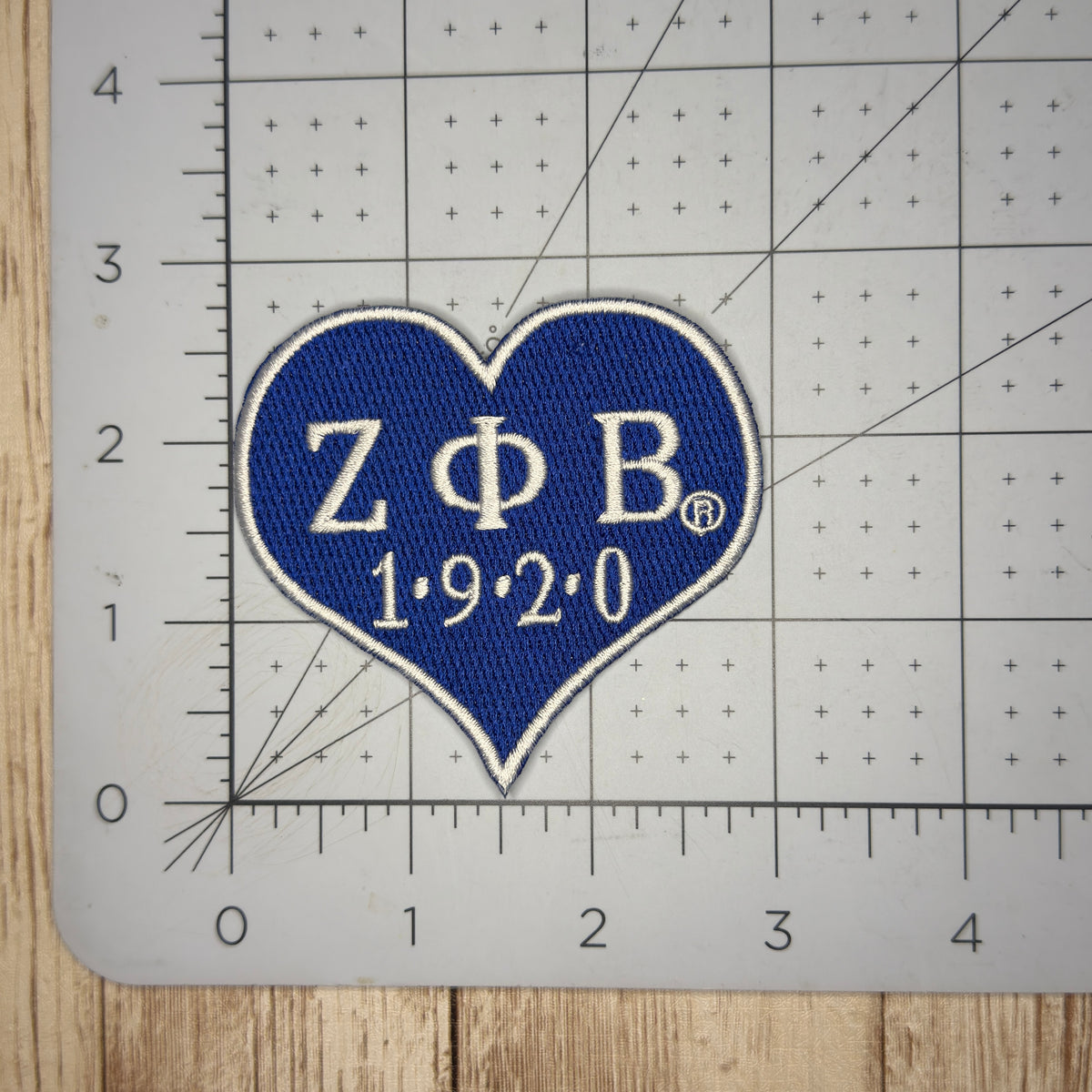 Zeta Phi Beta 1920 Heart Iron On Patch