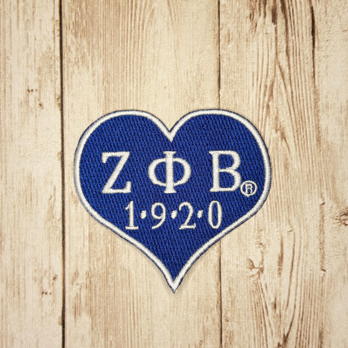 Zeta Phi Beta 1920 Heart Iron On Patch