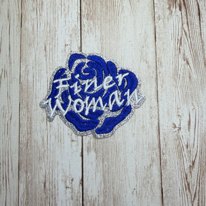 Finer Woman Flower Iron On Patch - Two Styles