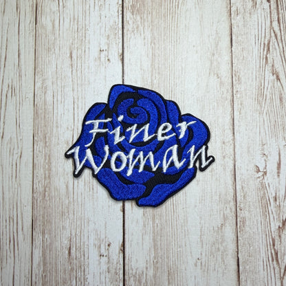 Finer Woman Flower Iron On Patch - Two Styles