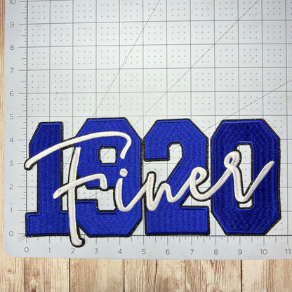 1920 Finer Overlay Iron On Patch - Large