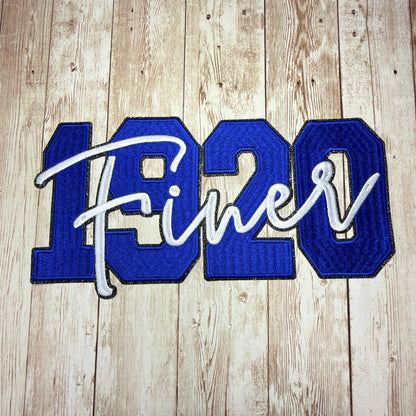 1920 Finer Overlay Iron On Patch - Large