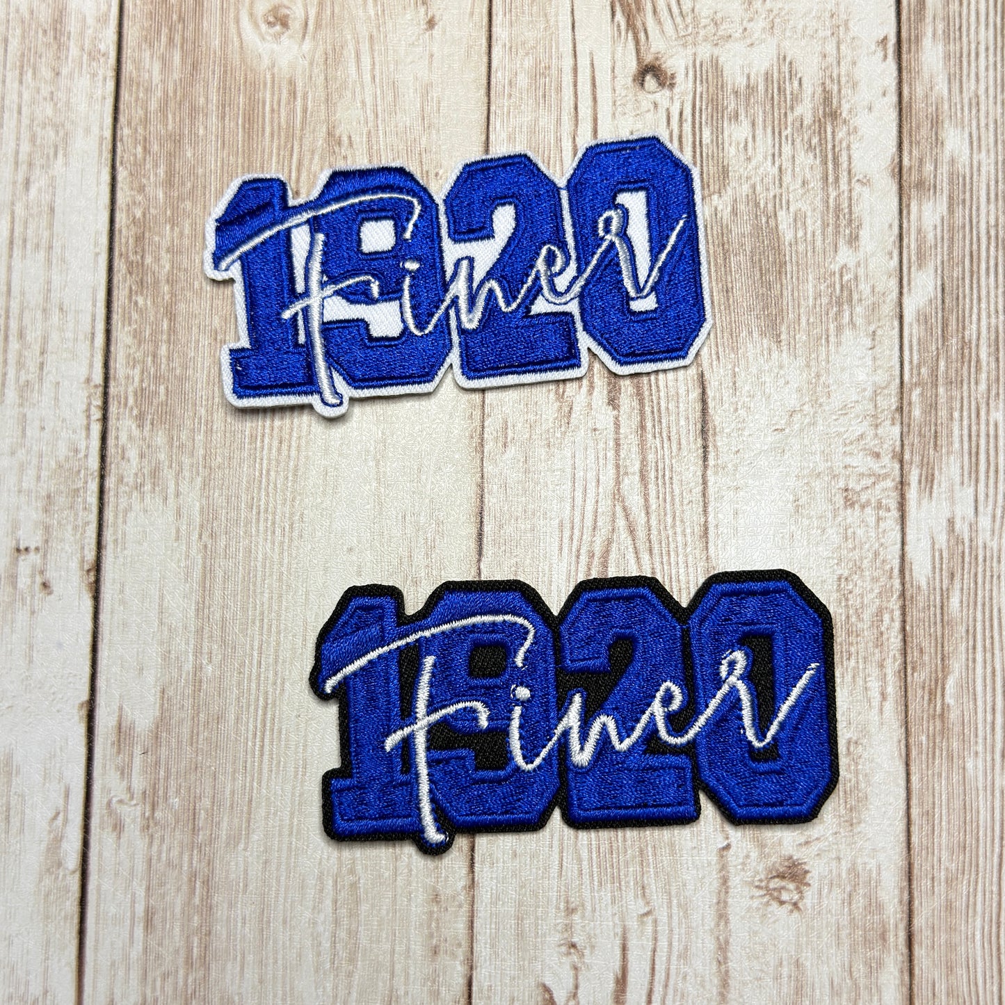 Small 1920 Finer Overlay Iron On Patch - Two Styles