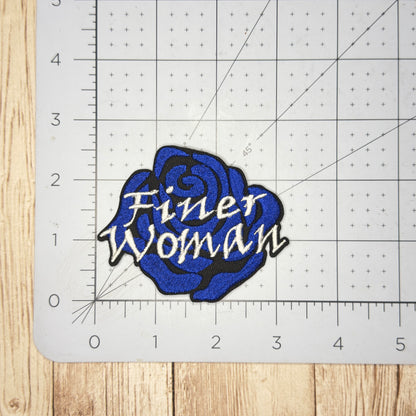Finer Woman Flower Iron On Patch - Two Styles