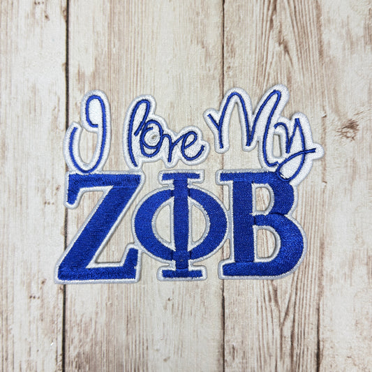 I Love My ZPB Iron On Patch