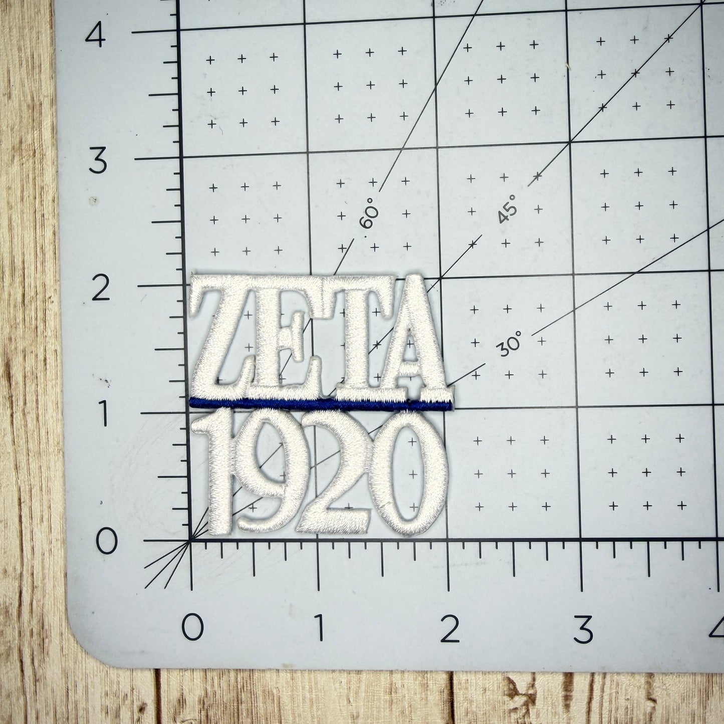 Zeta 1920 Stacked Iron On Patch - 2 Colors